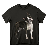 Asphalt Boston Terrier Heavy Core Tee - LillyAllenDesigns