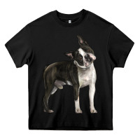 Black Boston Terrier Heavy Core Tee - LillyAllenDesigns