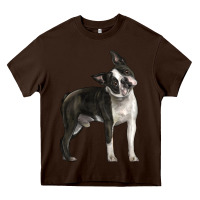 Chocolate Brown Boston Terrier Heavy Core Tee - LillyAllenDesigns