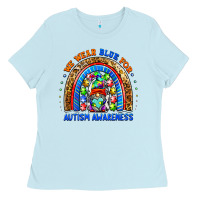 Baby Blue autism awareness gnomes Ladies Tee - BarkalooDesign