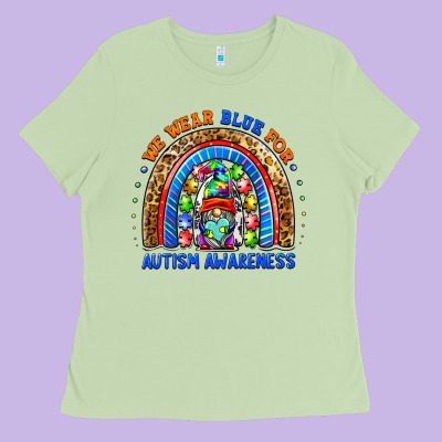 Autism Awareness Gnomes Ladies Tee Designed By Barkaloodesign