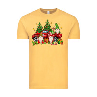 Vintage Mustard christmas gnomes truck Vintage Tee - MaliasSmallBusiness