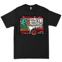 Black christmas on the farm tractor buffalo plaid Premium Tee - Jasminsmagicworld