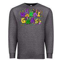 Charcoal Heather mardi gras Premium Sweatshirt - FaDigitalArtStudio