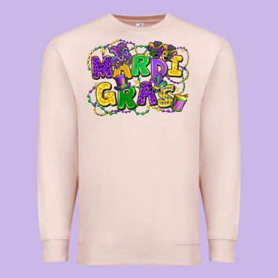 Mardi Gras Premium Sweatshirt Designed By Fadigitalartstudio