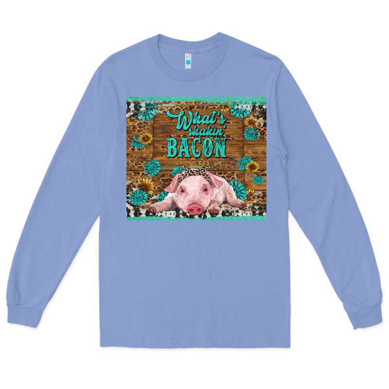Whats Shakin Bacon Baby Pig Long Sleeve Tee by RanaPortraitStore | Teevron
