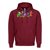 Burgundy halloween nurse Zipper Hoodie - CowGirlArtShop