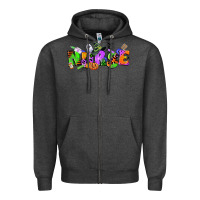 Charcoal Heather halloween nurse Zipper Hoodie - CowGirlArtShop
