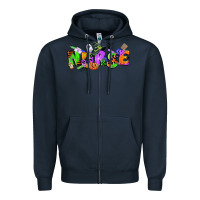 Navy halloween nurse Zipper Hoodie - CowGirlArtShop