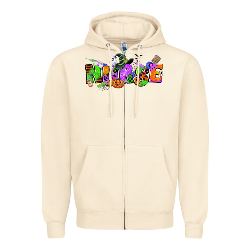 Halloween Nurse Zipper Hoodie by CowGirlArtShop | Teevron