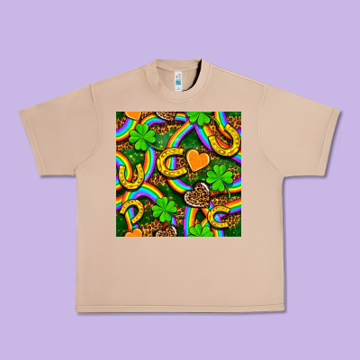 St. Patricks Rainbow Seamless Urban Heavy Tee Designed By Bundleandbundleshop