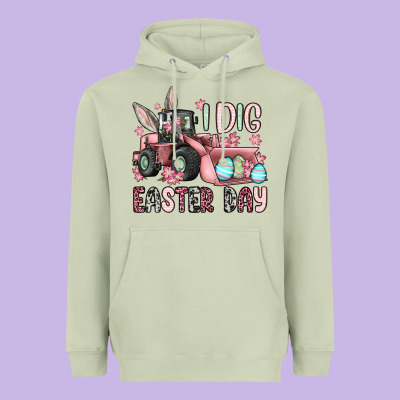 I Dig Easter Day Heavyweight Hoodie Designed By Oliviacreatesart
