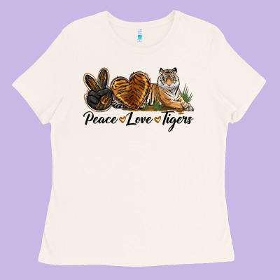 Peace Love Tigers Ladies Tee Designed By Lillyallendesigns