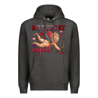 Charcoal Heather not today cupid Premium Hoodie - OliviaCreatesArt