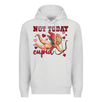 Dove Grey not today cupid Premium Hoodie - OliviaCreatesArt