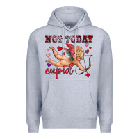 Heather Grey not today cupid Premium Hoodie - OliviaCreatesArt