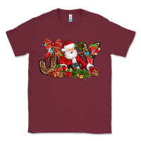 Burgundy joy christmas with santa bbs Classic Tee - BundleAndBundleShop