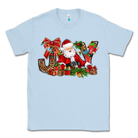 Dusty Blue joy christmas with santa bbs Classic Tee - BundleAndBundleShop
