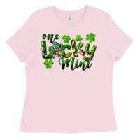 Bubblegum Pink St. Patrick's Day One Lucky Mini Ladies Tee - RanaPortraitStore