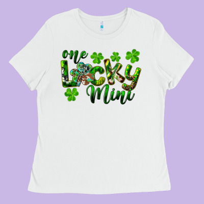 St. Patrick's Day One Lucky Mini Ladies Tee Designed By Ranaportraitstore