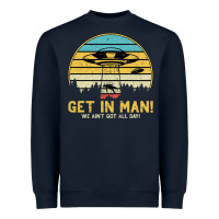 Navy UFO Vintage Retro Alien Outerspace Spaceship Heavyweight Sweatshirt - Bettercallsaul