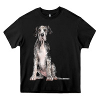Black Great Dane Dog Heavy Core Tee - LillyAllenDesigns