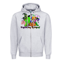 Heather Grey rt respiratory therapist halloween Zipper Hoodie - CowGirlArtShop