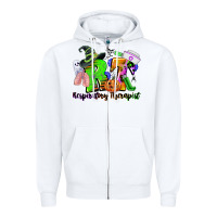 White rt respiratory therapist halloween Zipper Hoodie - CowGirlArtShop