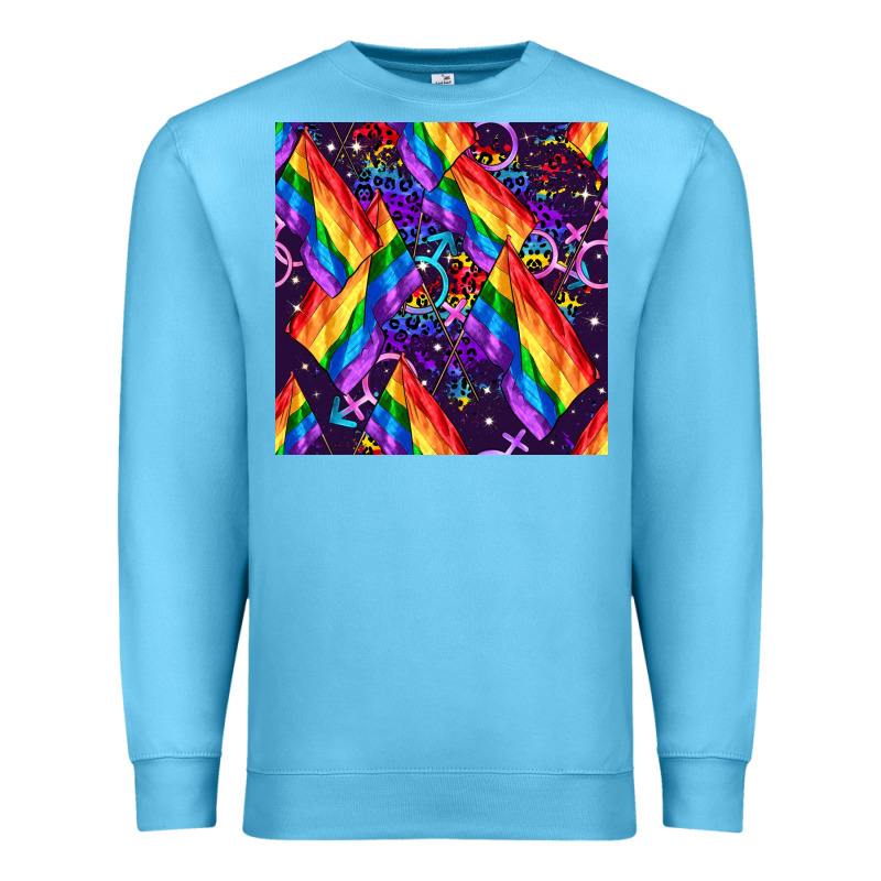Lgbt Flag Seamless Pattern Premium Sweatshirt by FaDigitalArtStudio | Teevron