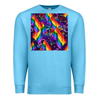 Ocean Blue lgbt flag seamless pattern Premium Sweatshirt - FaDigitalArtStudio