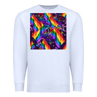 White lgbt flag seamless pattern Premium Sweatshirt - FaDigitalArtStudio