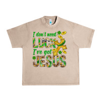 French Oak I Don't Need Luck I've Got Jesus St. Patricks Urban Heavy Tee - BundleAndBundleShop