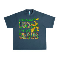 Midnight Navy I Don't Need Luck I've Got Jesus St. Patricks Urban Heavy Tee - BundleAndBundleShop