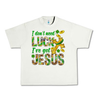 Pistachio I Don't Need Luck I've Got Jesus St. Patricks Urban Heavy Tee - BundleAndBundleShop