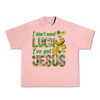 Salmon I Don't Need Luck I've Got Jesus St. Patricks Urban Heavy Tee - BundleAndBundleShop