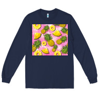 Navy pink pineapple Long Sleeve Tee - BarkalooDesign