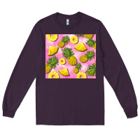 Plum pink pineapple Long Sleeve Tee - BarkalooDesign