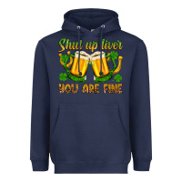 Navy St. Patrick’s Day shut up liver you are fine Heavyweight Hoodie - OliviaCreatesArt