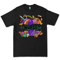Black halloween nurse pumpkin Premium Tee - NancyCooperArtShop