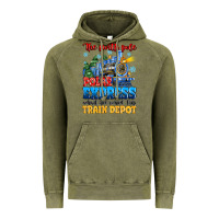 Vintage Olive thr north pole polar express admit one round trip Vintage Hoodie - MaliasSmallBusiness
