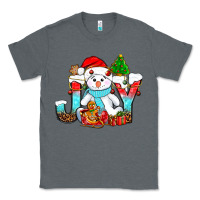 Charcoal Heather joy christmas with snowman bbs Classic Tee - BundleAndBundleShop