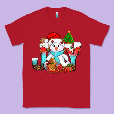 Joy Christmas With Snowman Bbs Classic Tee Designed By Bundleandbundleshop