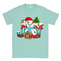 Seafoam joy christmas with snowman bbs Classic Tee - BundleAndBundleShop