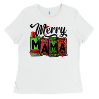 White merry mama Christmas Ladies Tee - Jasminsmagicworld