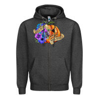 Charcoal Heather sorta sweet sorta spooky Zipper Hoodie - CowGirlArtShop
