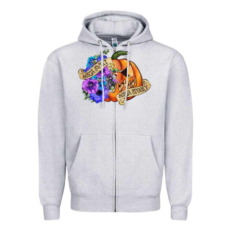 Sorta Sweet Sorta Spooky Zipper Hoodie by CowGirlArtShop | Teevron