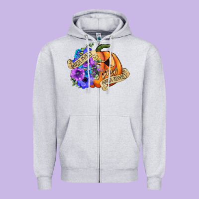 Sorta Sweet Sorta Spooky Zipper Hoodie Designed By Cowgirlartshop