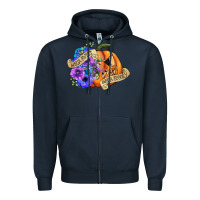Navy sorta sweet sorta spooky Zipper Hoodie - CowGirlArtShop