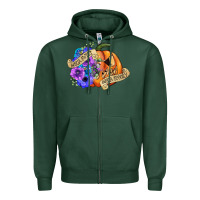Sports Green sorta sweet sorta spooky Zipper Hoodie - CowGirlArtShop