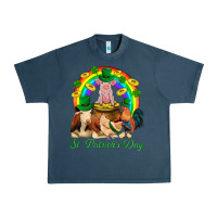 Midnight Navy St. Patrick's Day Farm Animal Png Urban Heavy Tee - BundleAndBundleShop